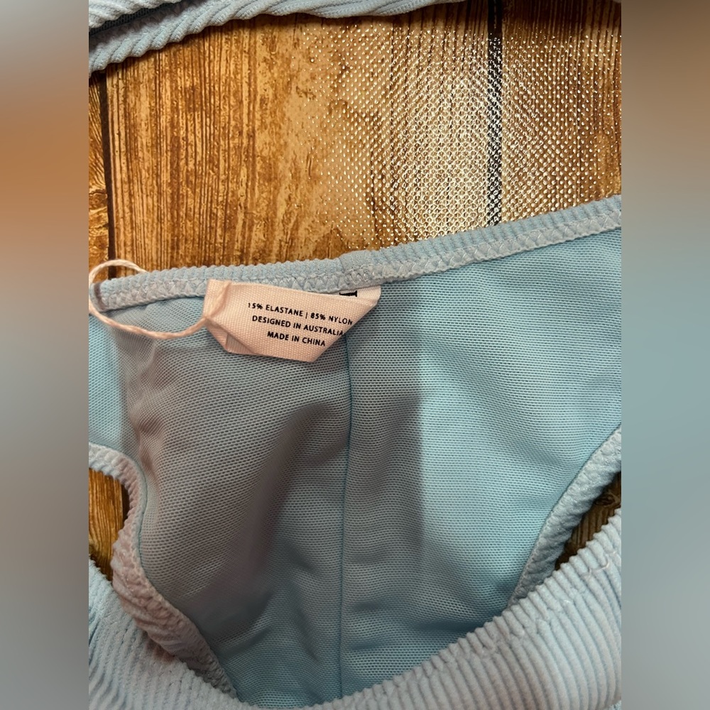 NWT WHITE FOX BOUTIQUE Palm Springs Top & bottom in Baby Blue Rib - Picture 10 of 10